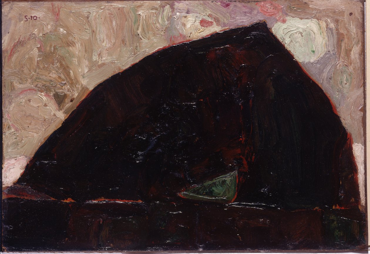 Mountain on the River, 1910 av Egon Schiele