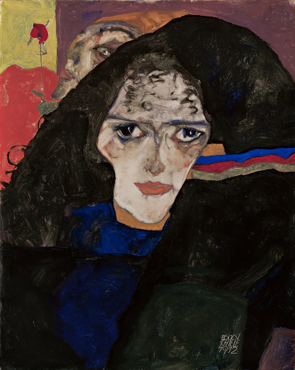 Sørgende kvinne, 1912 av Egon Schiele