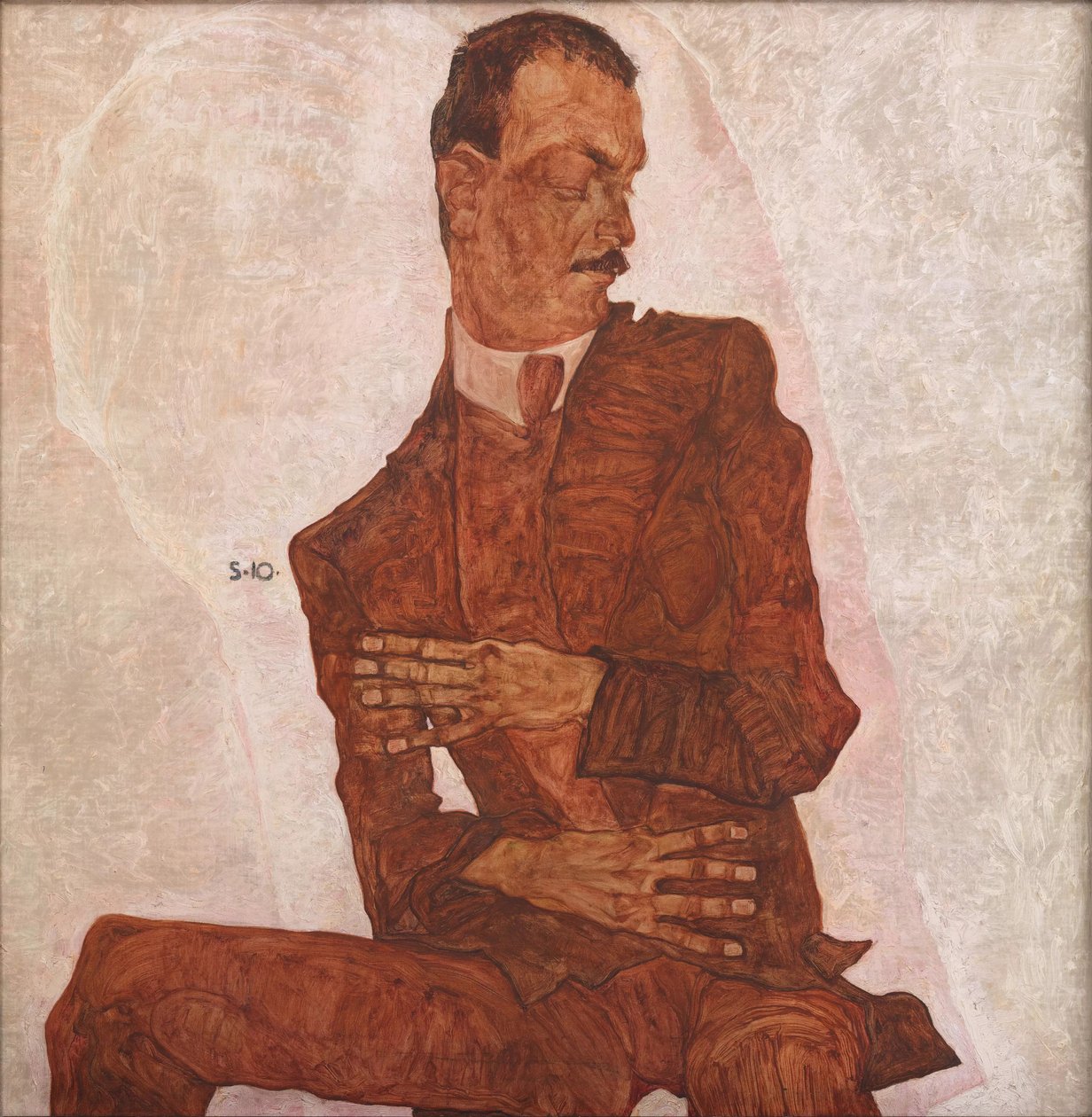 Portrett av Arthur Roessler, 1910. av Egon Schiele