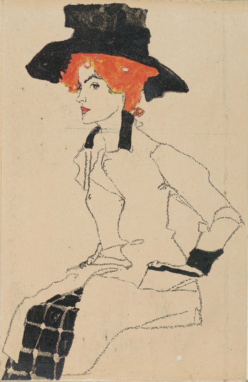 Portrett av en kvinne, 1910. av Egon Schiele