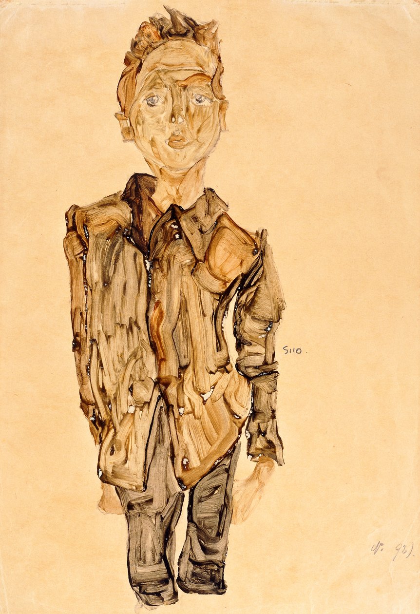 Portrett av en ungdom, 1910 av Egon Schiele