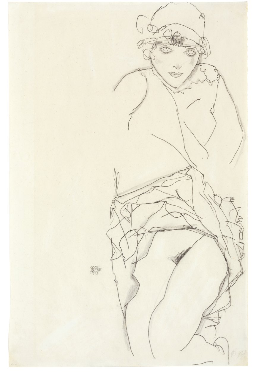 Portrett av en kvinne, 1913 av Egon Schiele