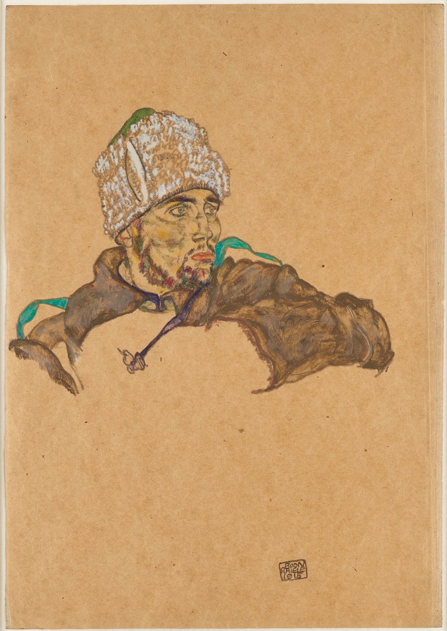 russisk krigsfange av Egon Schiele