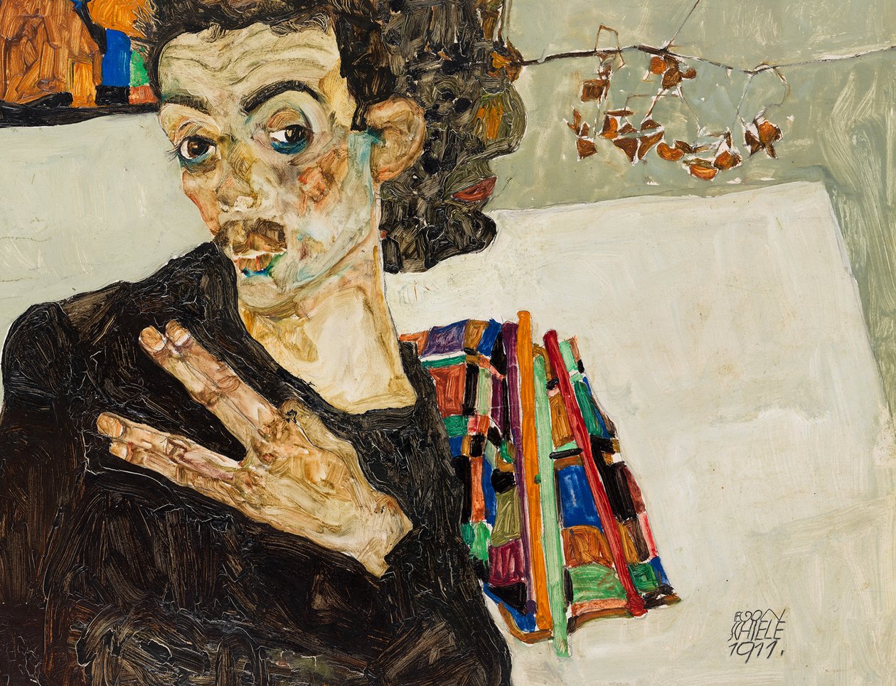 Selvportrett, 1911. av Egon Schiele