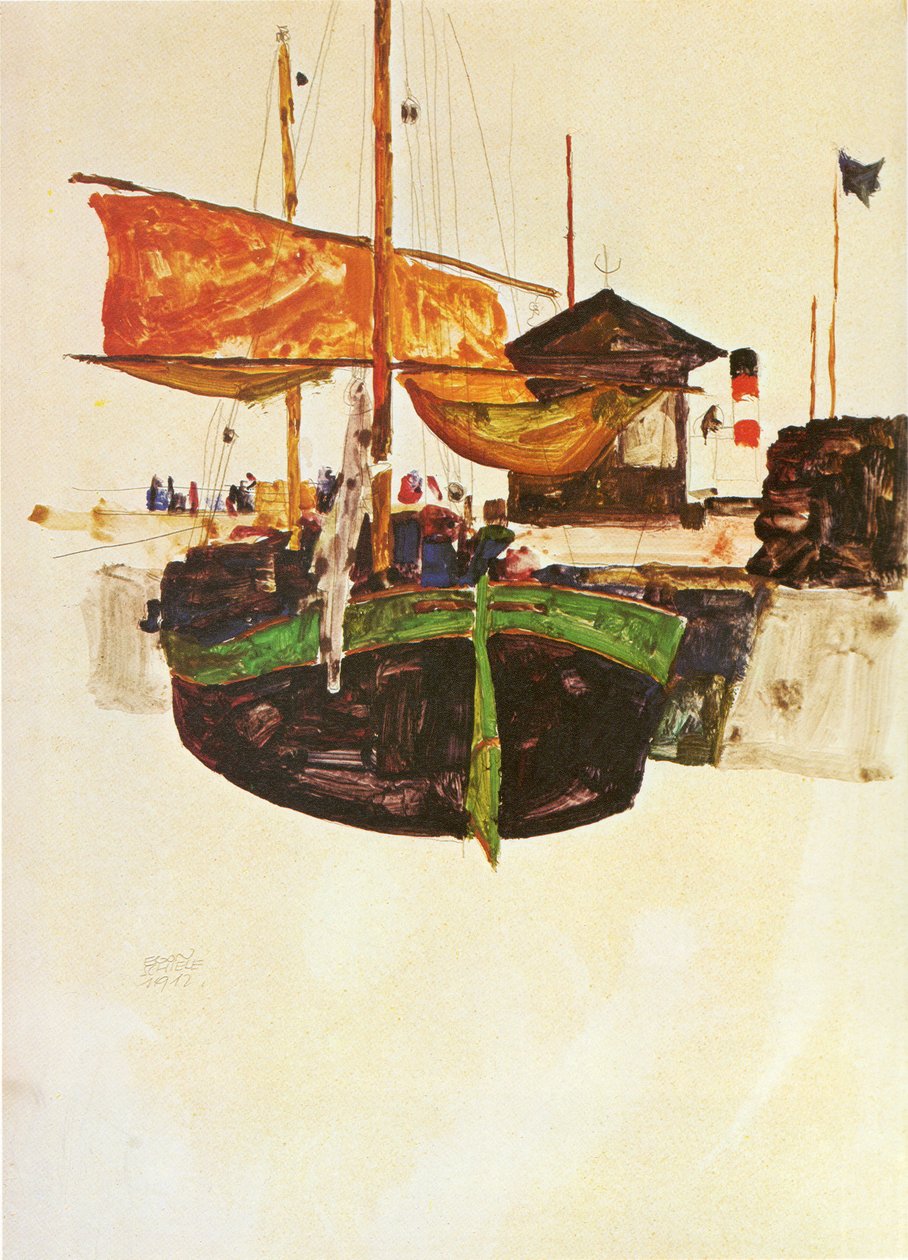 Skip i Triesten: nn av Egon Schiele