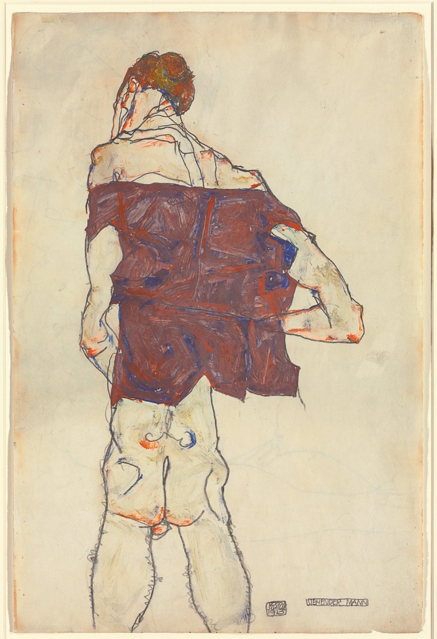 Stående mann av Egon Schiele