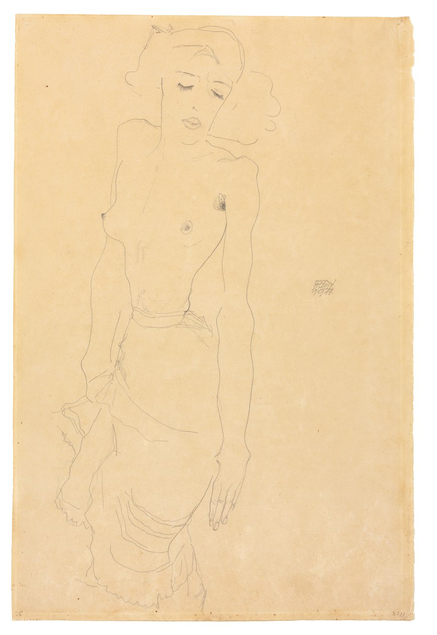 Stående kvinne, 1911 av Egon Schiele