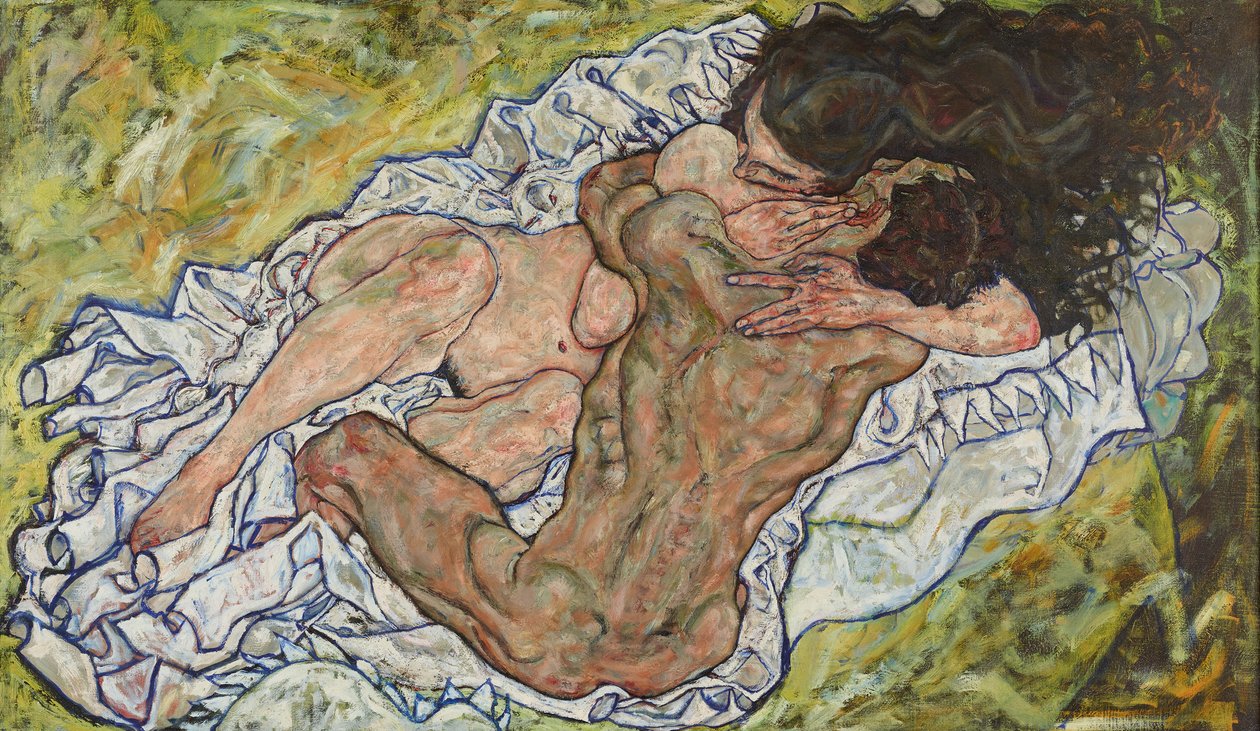 Omfavnelsen, 1917. av Egon Schiele