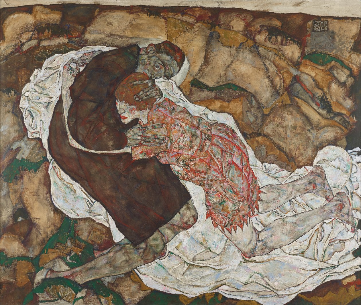 død og jente av Egon Schiele