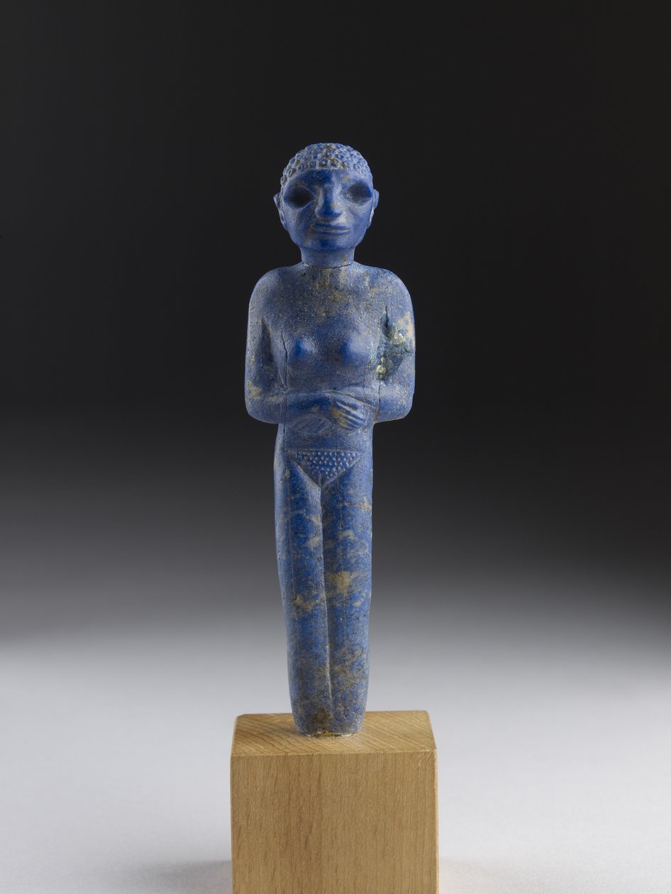 Figur av en kvinne, tidlig dynastisk periode (lapis lazuli) av Egyptian