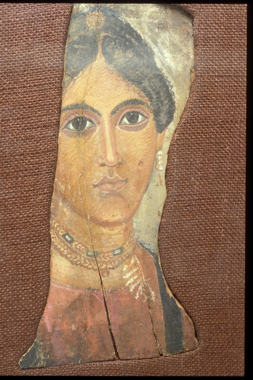 Portrett av en kvinne (enkaustisk på tre) av Egyptian