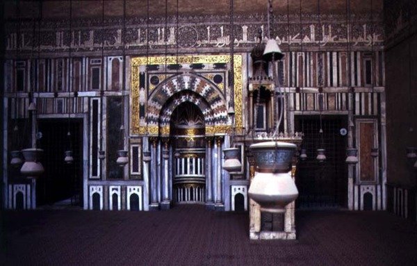 Utsikt over mihrab og minbar av Egyptian