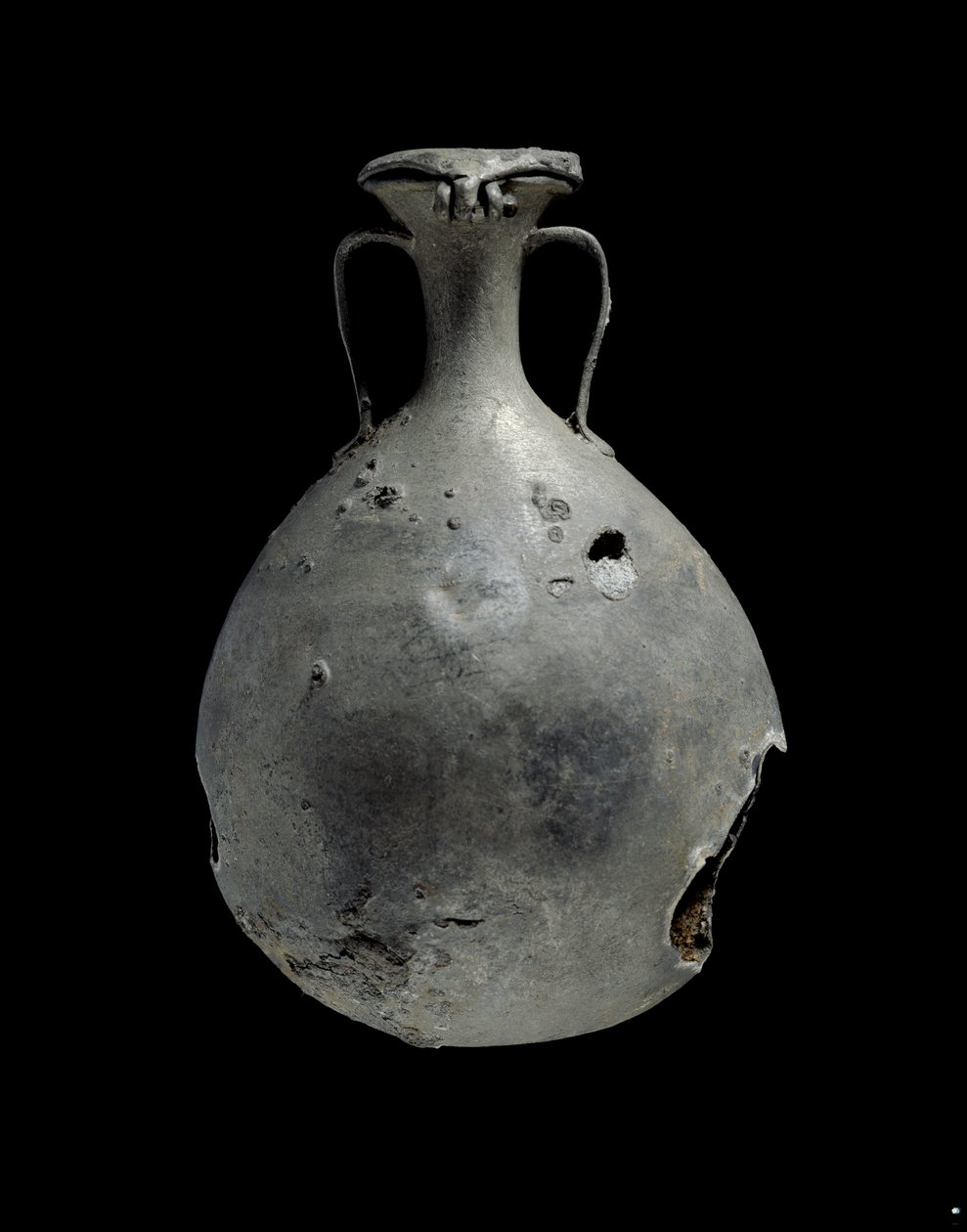 Tinn-bly legering kolbe med lokk tinn-bly legering av Egyptian 18th Dynasty