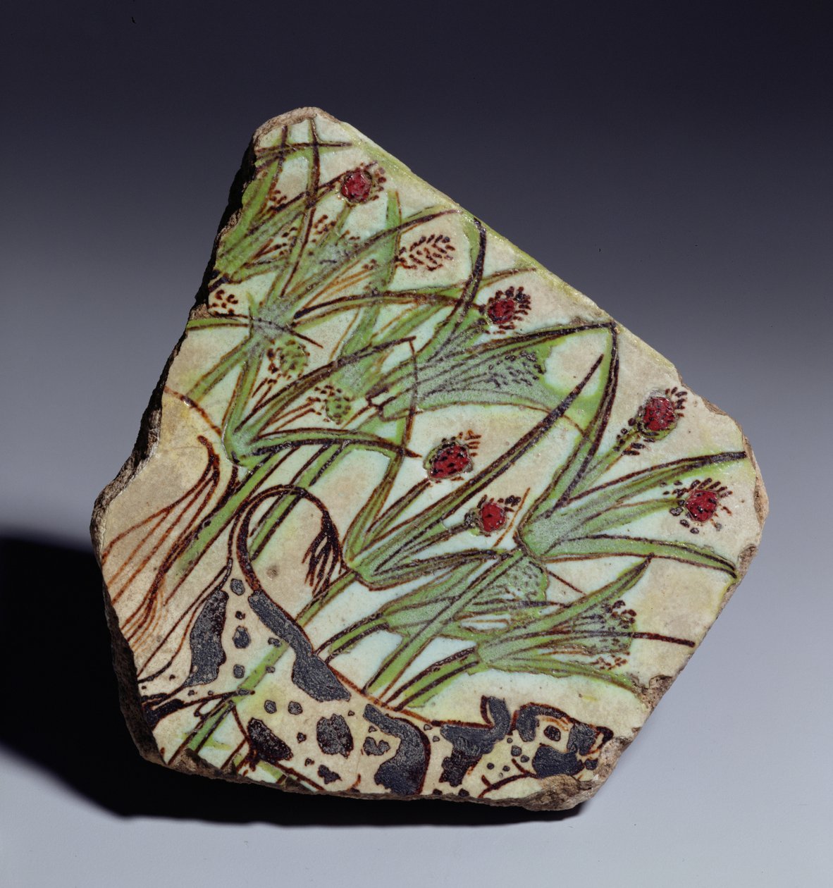 Okse blant papyrusrør, New Kingdom (fajanse) av Egyptian 18th Dynasty