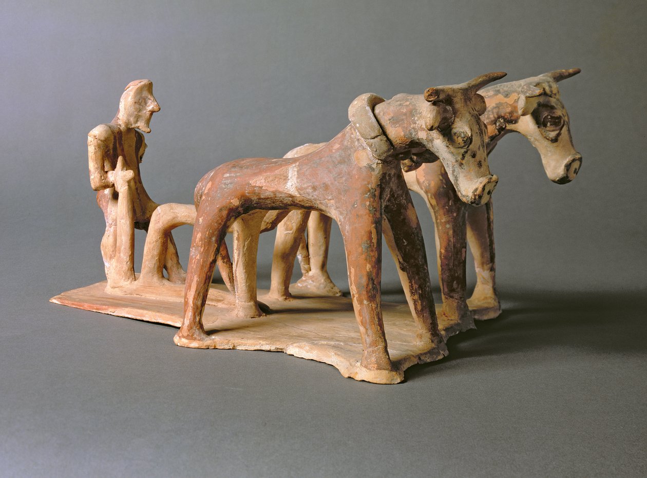 Arbeider, fra graven til prinsesse Nefertiabet, Old Kingdom (leire) av Egyptian 4th Dynasty