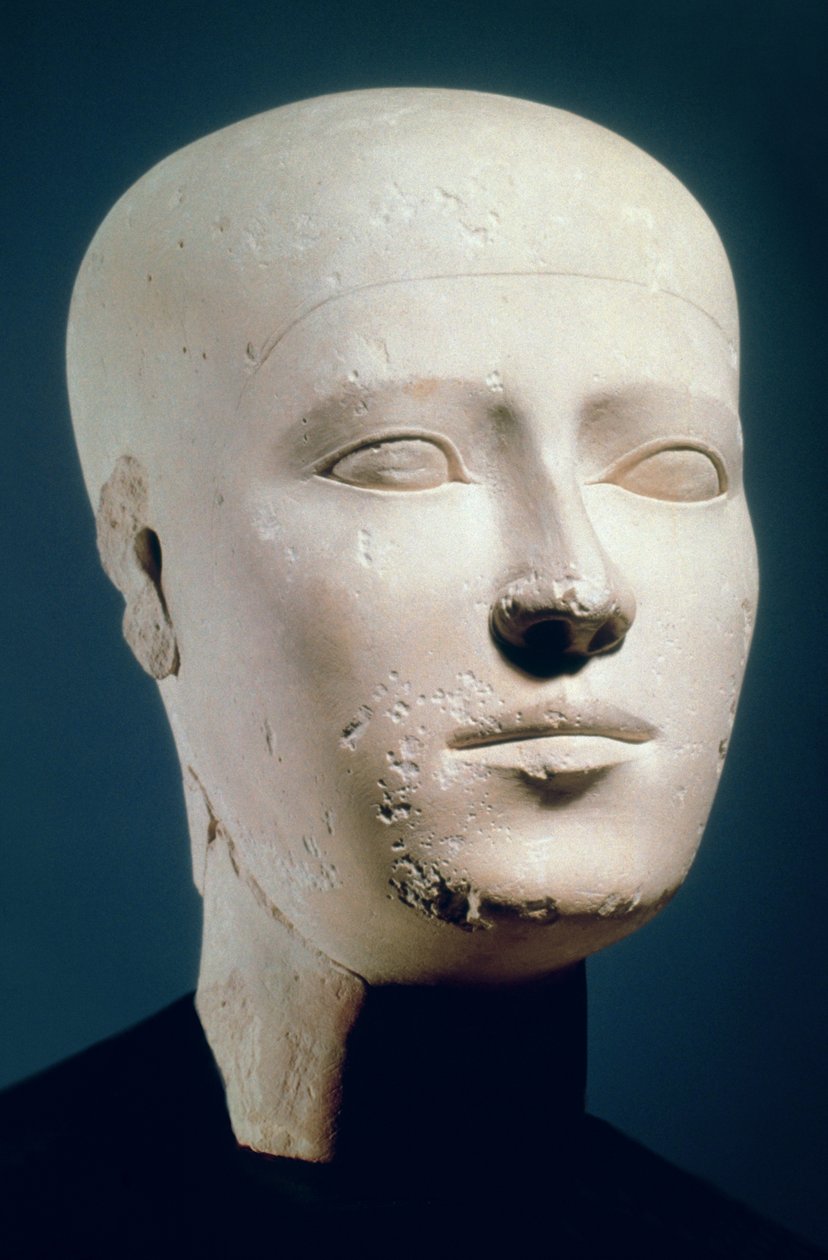Portretthode fra gravene til Giza nekropolis, ca. 2600 f.Kr. (kalkstein) av Egyptian 4th Dynasty