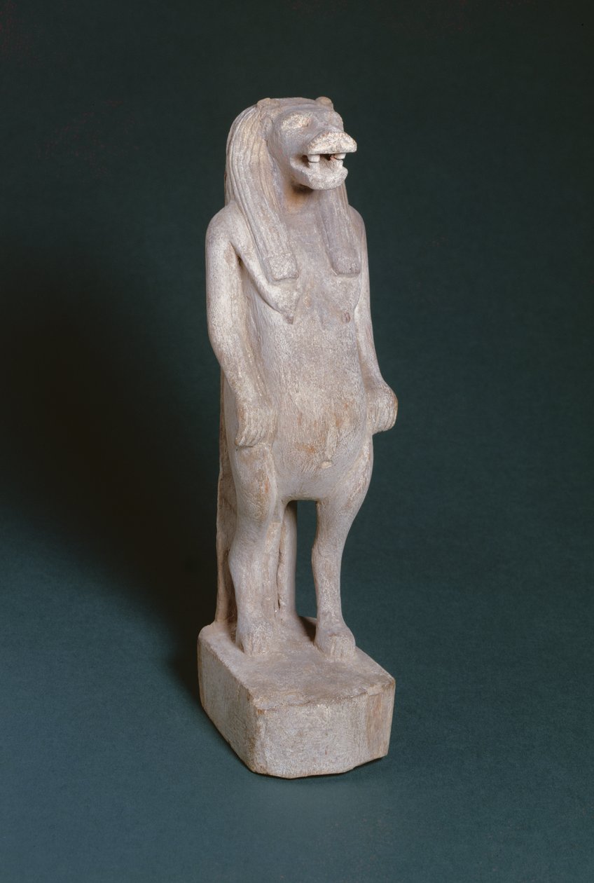 Statuett av Taweret, gudinnen for ekteskap og barneoppdragelse, 2.-1. århundre f.Kr. (tre) av Egyptian Ptolemaic Period