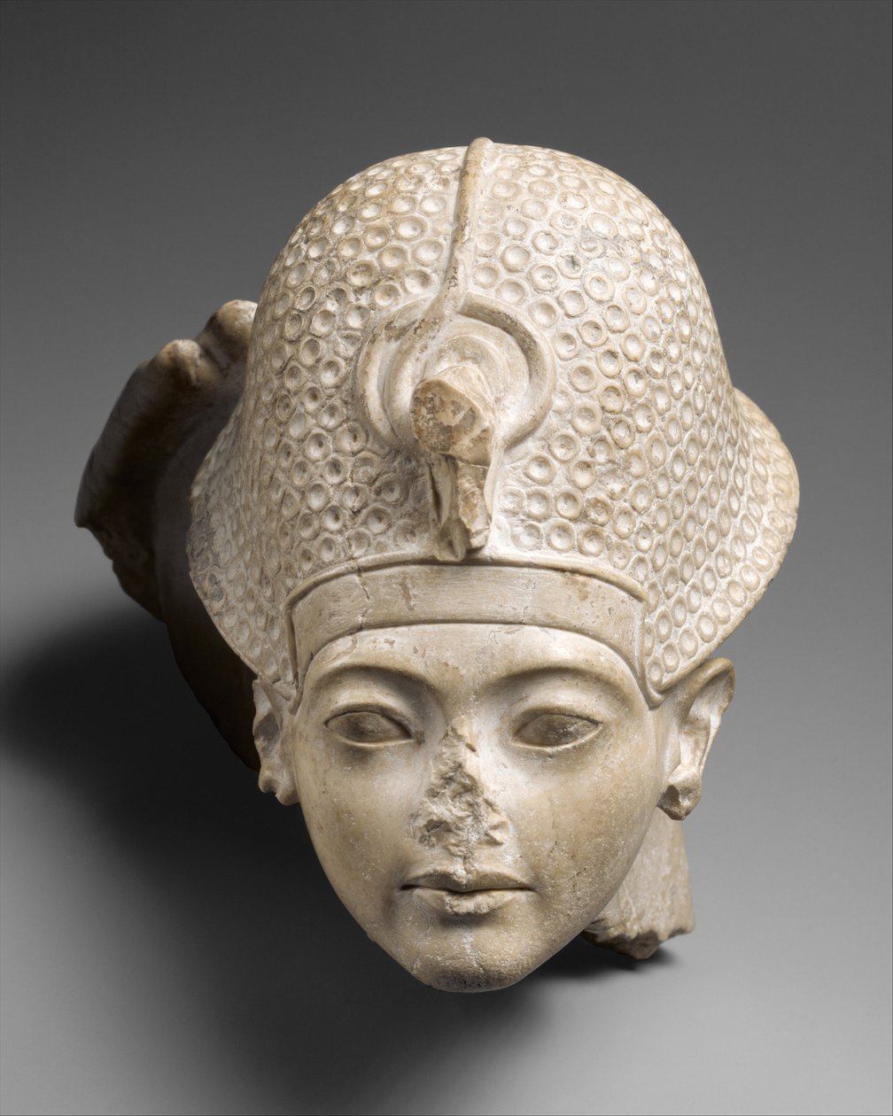 Hodet for Tutankhamon, ca. 1336–27 f.Kr. (kalkstein) av Egyptian 18th Dynasty