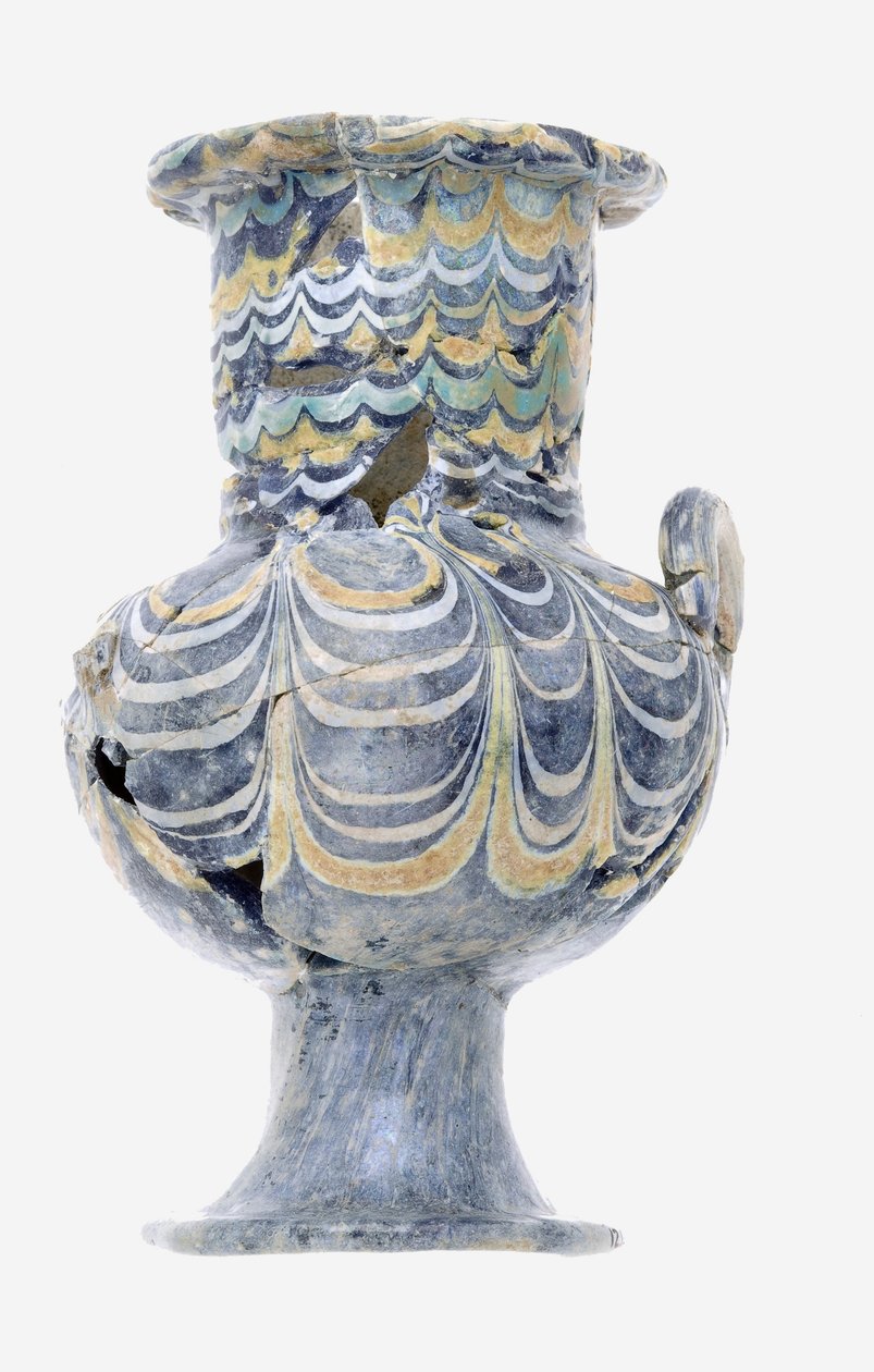 Vase, ca. 1390-1353 f.Kr. (glass) av Egyptian 18th Dynasty
