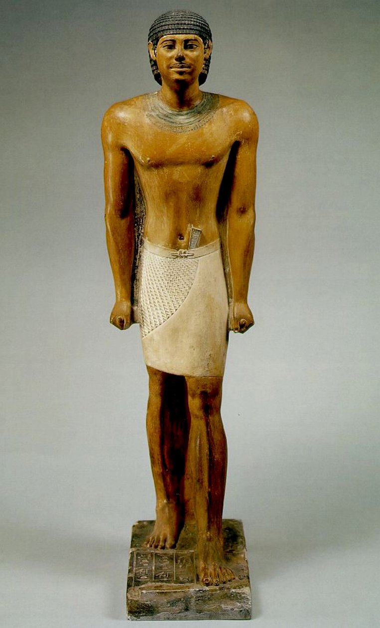 Atjema Standing (malt kalkstein) av Egyptian 6th Dynasty