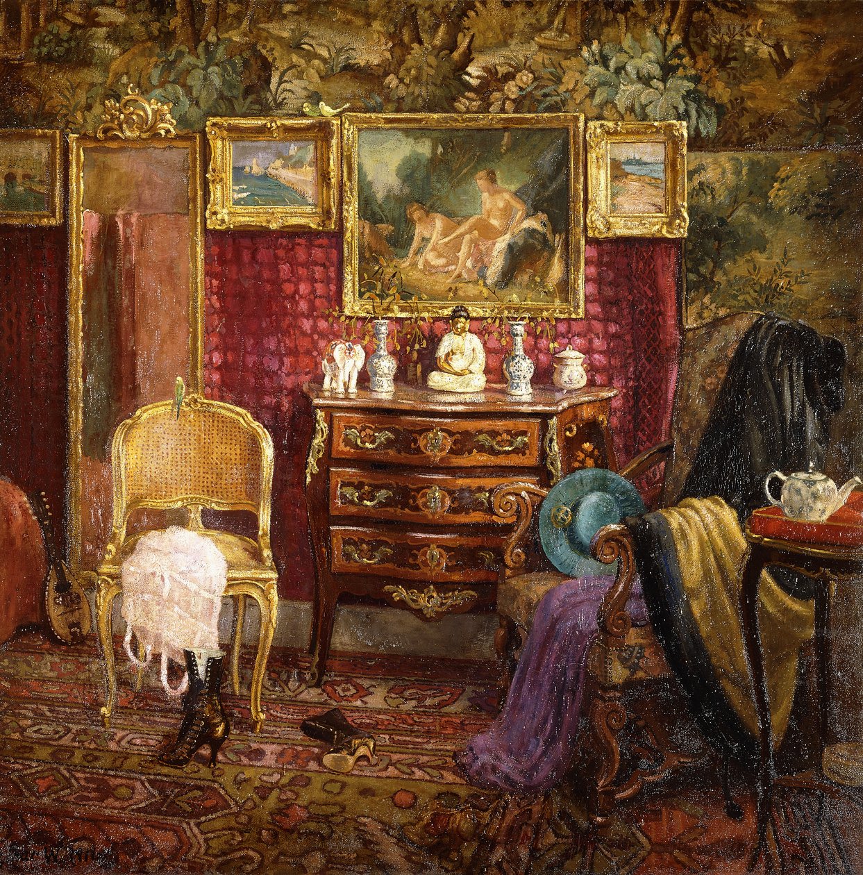 Et interiør av en Boudoir av Einar Wegener