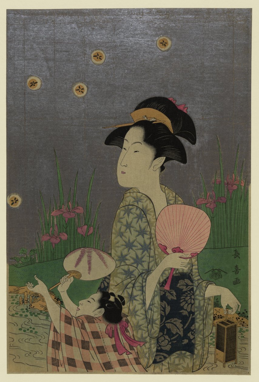 ildflue fanger av Eishōsai Chōki