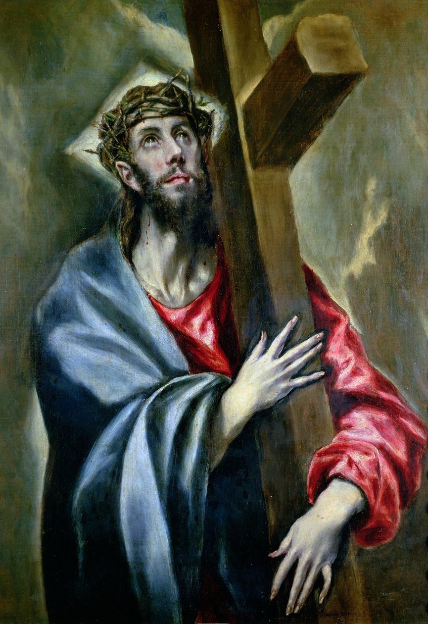Kristus fester korset, 1600-10 av El Greco