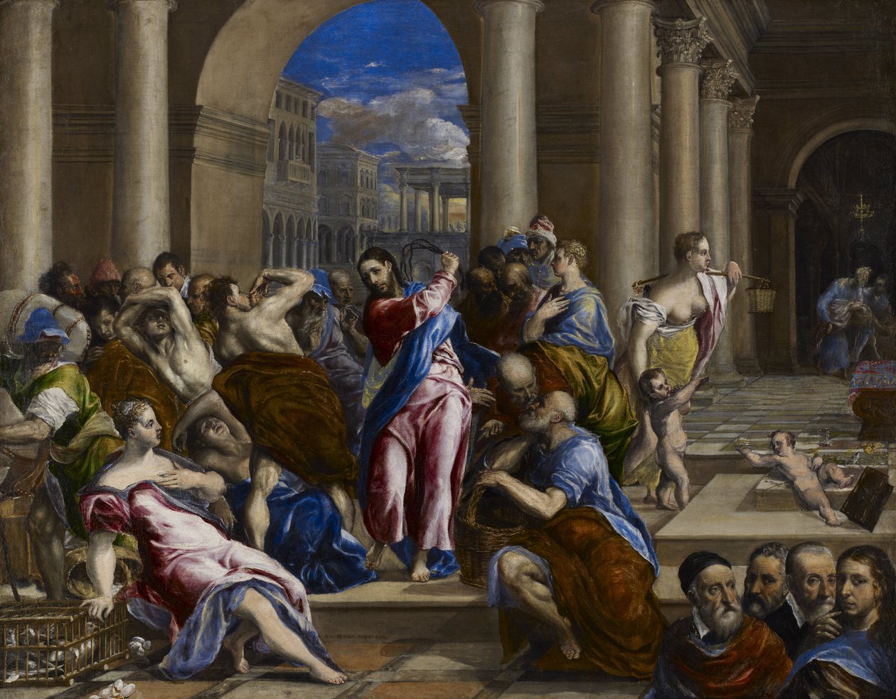 Kristus driver pengevekslerne fra templet av El Greco