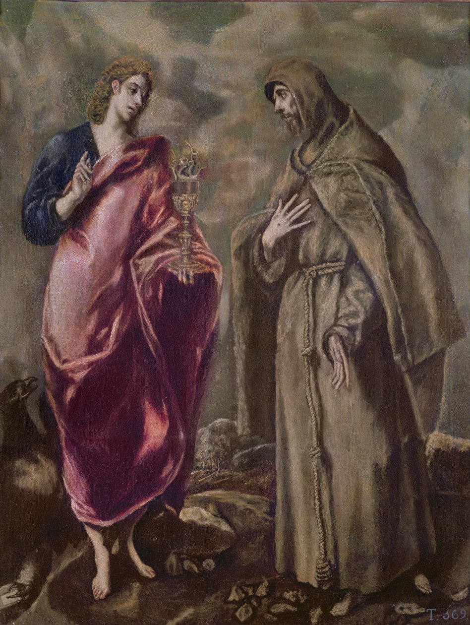 Evangelisten Johannes og Frans av Assisi, ca. 1608 av El Greco