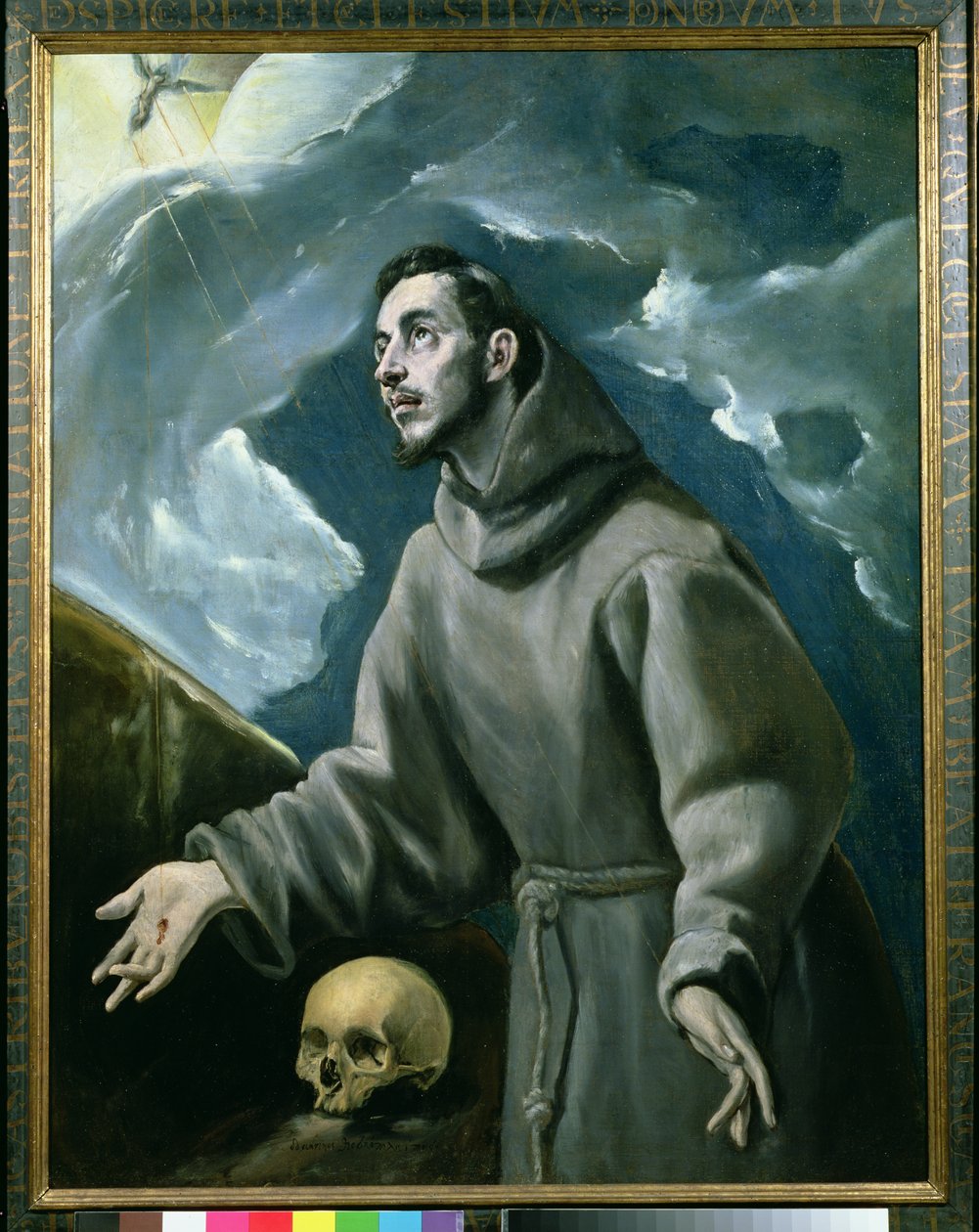 St. Francis mottar Stigmata av El Greco