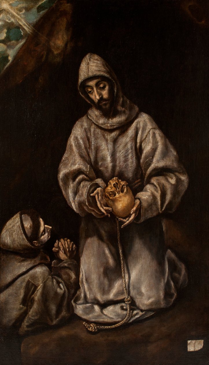 St. Francis og bror Leo meditere over døden av El Greco