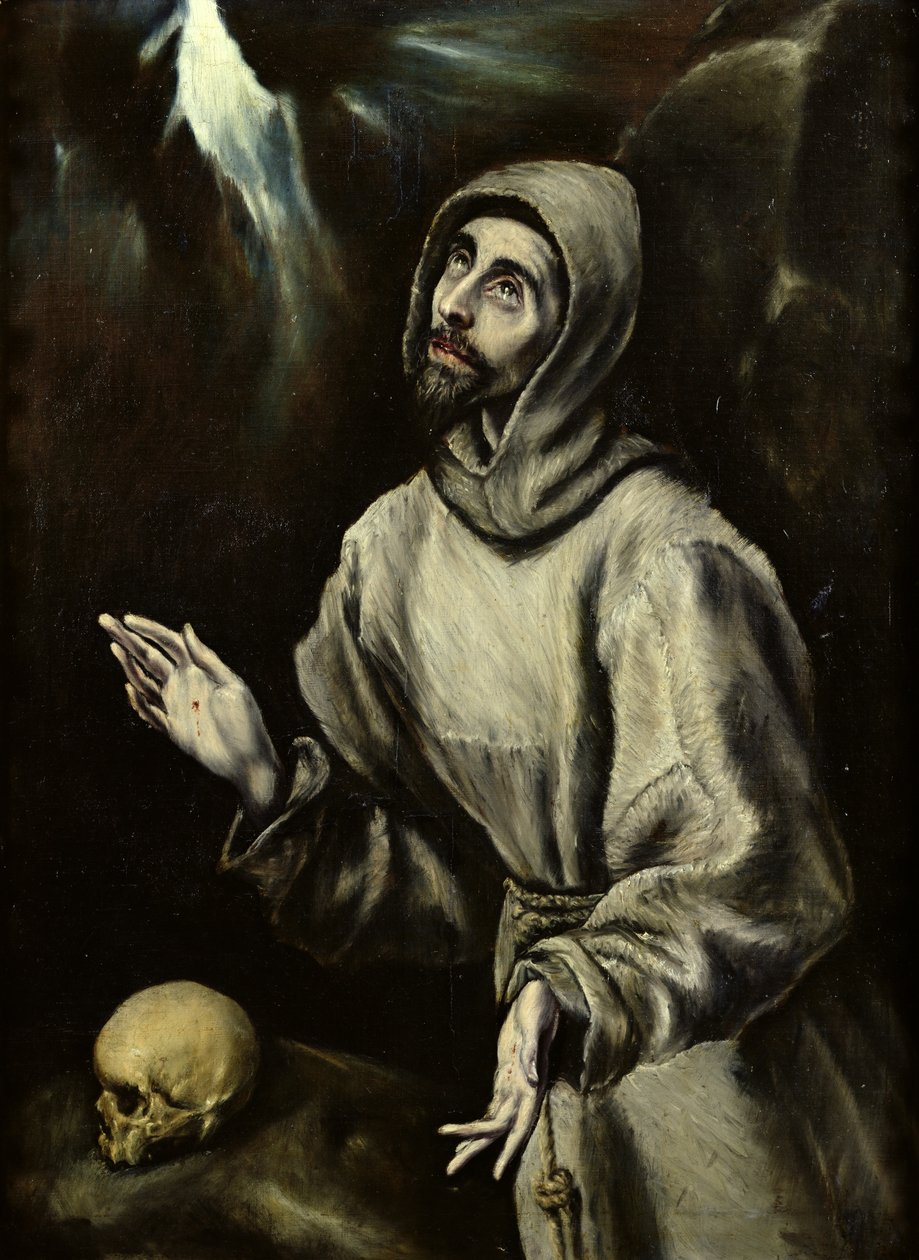 St. Frans av Assisi mottar Stigmata, ca. 1595 av El Greco