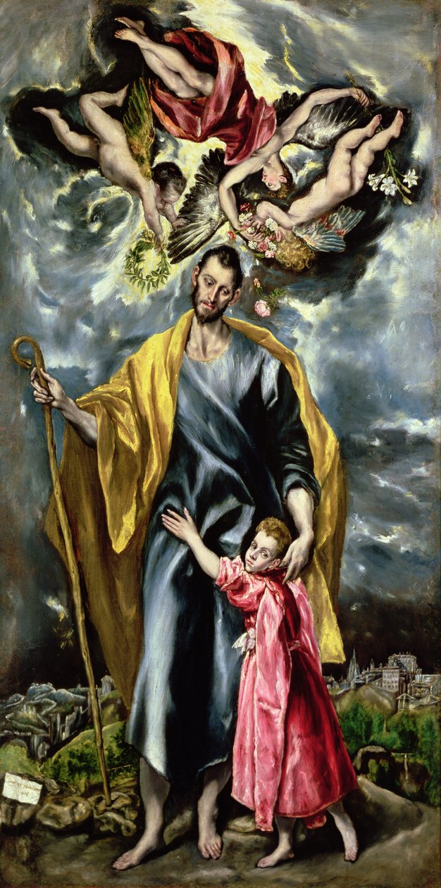 St. Joseph og Kristusbarnet, 1597-99 av El Greco