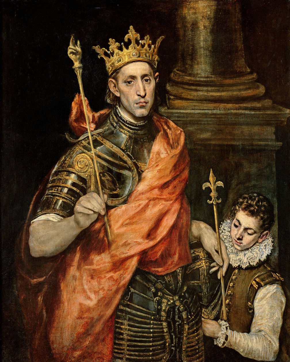 St. Louis (1215-70) og hans side, ca. 1585-90 av El Greco