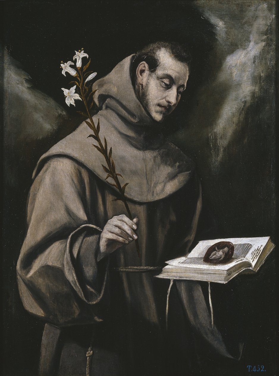 Saint Anthony av Padua, ca. 1580 av El Greco