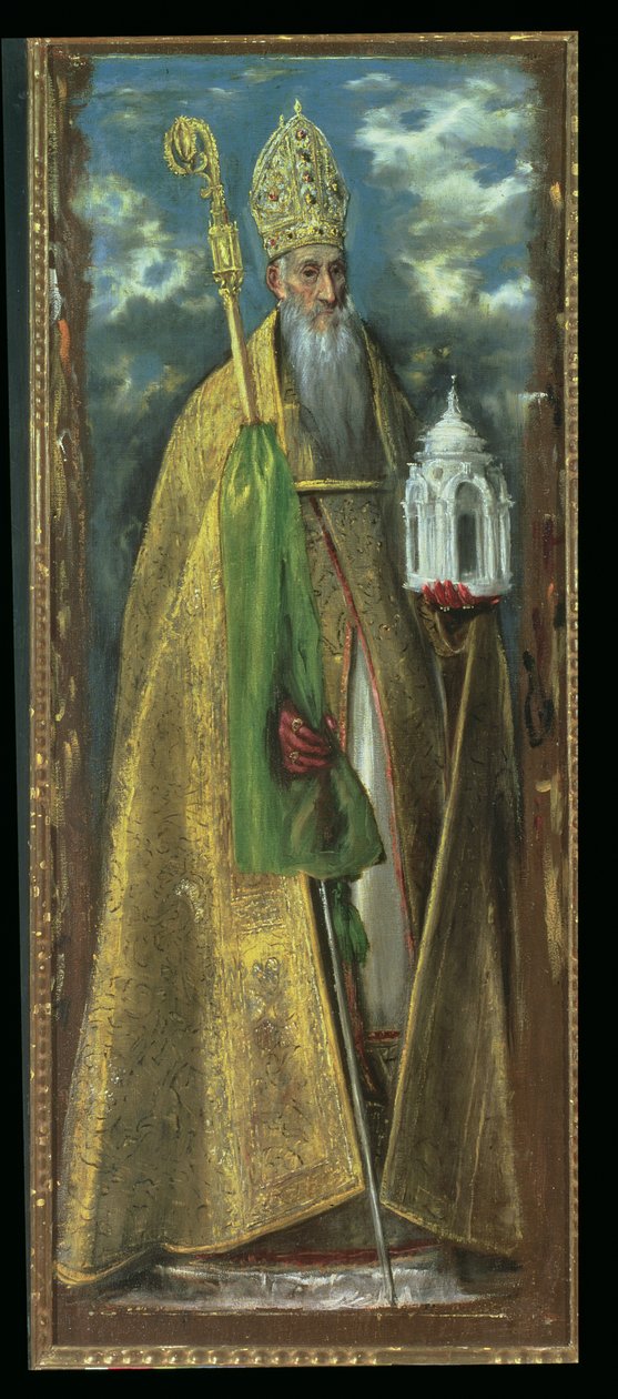Saint Augustine of Hippo (354-430) 1590 av El Greco