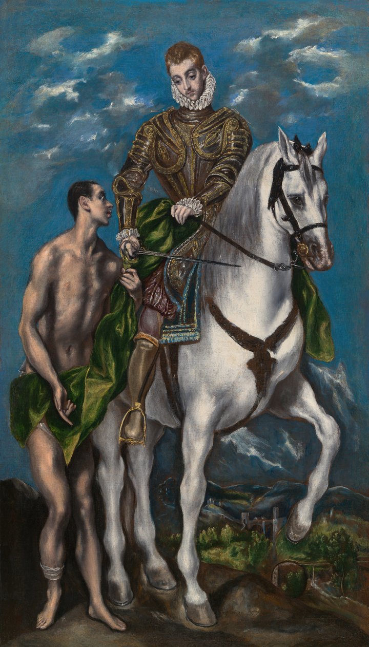 Saint Martin og tiggeren, 15971600. av El Greco