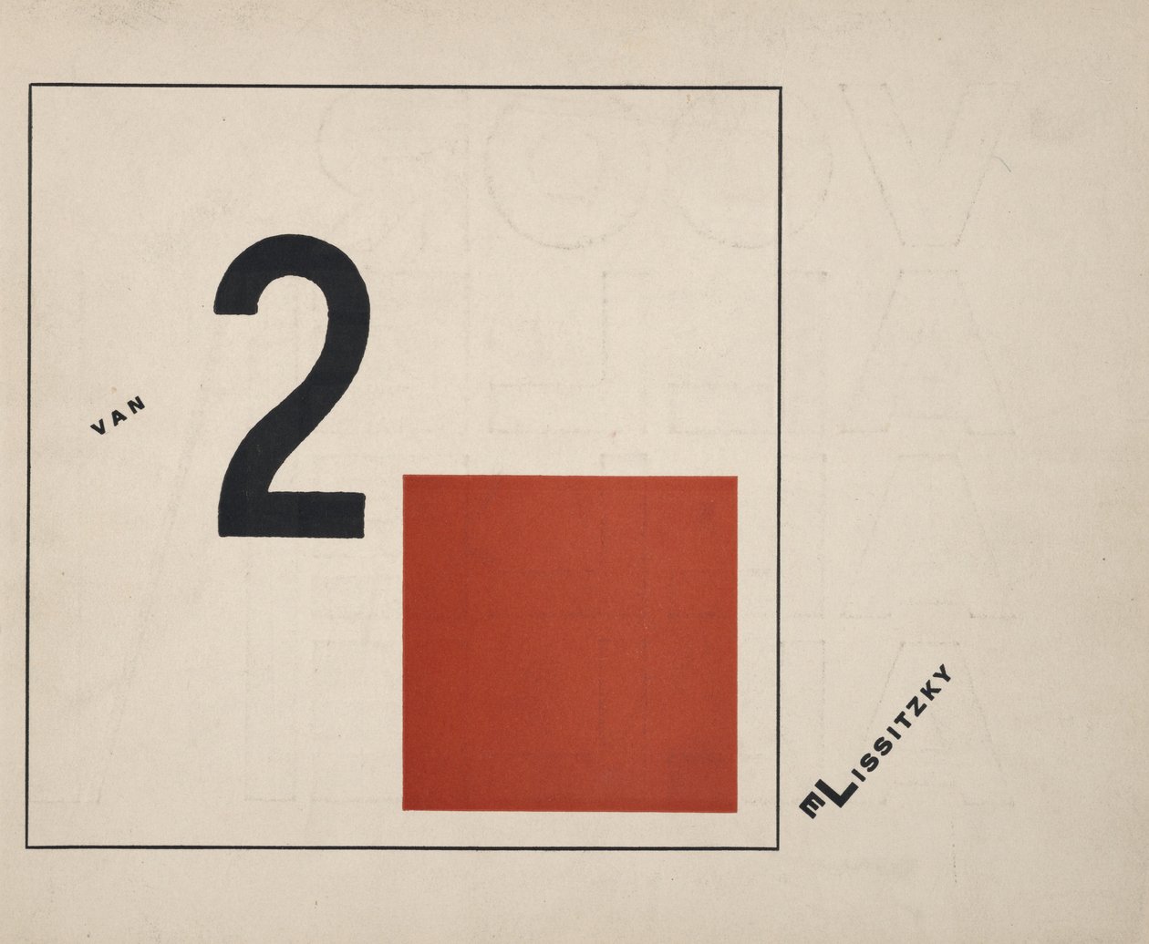 Om to kvadrater, 1922. av Eliezer Markowich Lissitzky