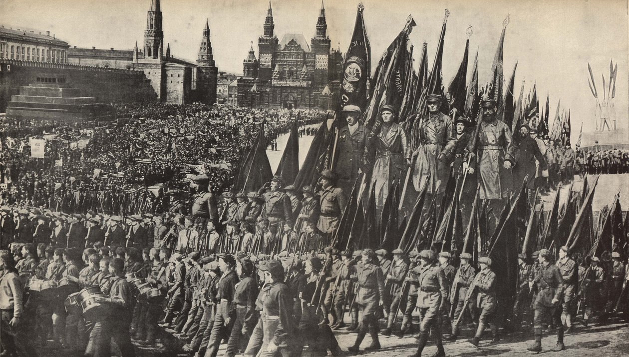 Illustrasjon fra USSR Builds Socialism, 1933. av Eliezer Markowich Lissitzky