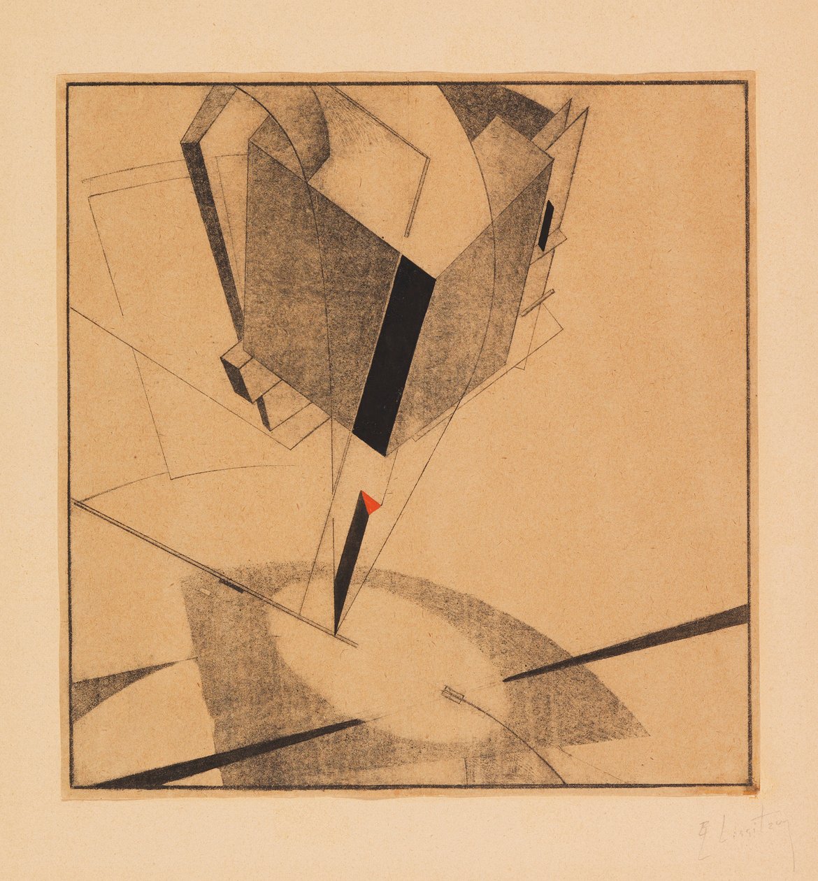 Proun 5A, 1919. av Eliezer Markowich Lissitzky
