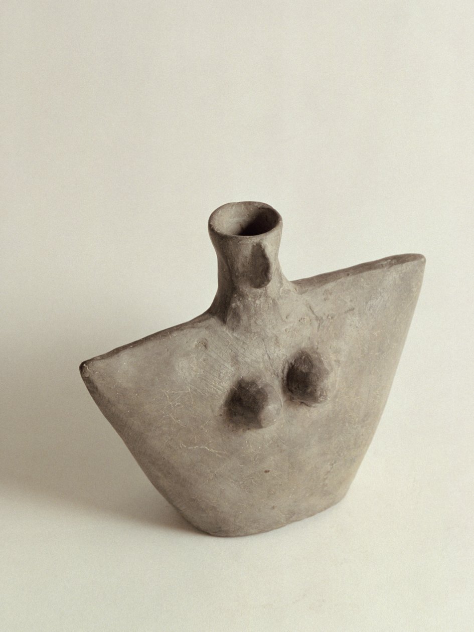 Fartøy i form av en kvinne, fra Shah Tappeh, Astar-abad, Iran, ca. 2. årtusen f.Kr. (leire) av Elamite