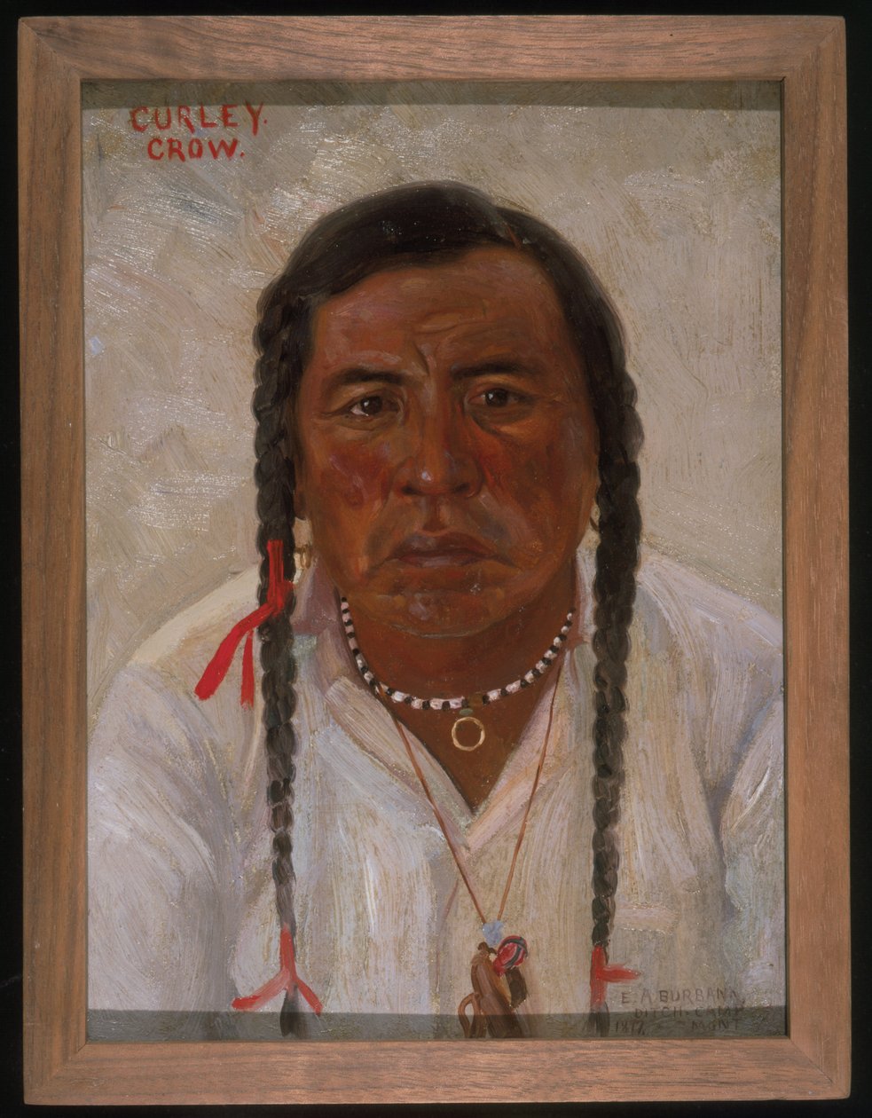 Curley (Ashishishe) 1897 (olje på lerret) av Elbridge Ayer Burbank