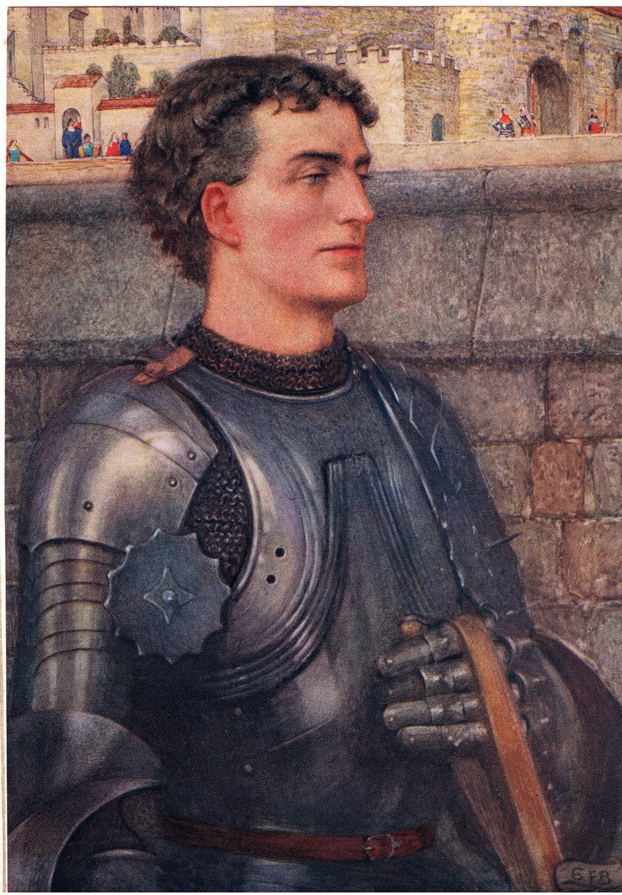 Lancelot, ca. 1910 (farge litho) av Eleanor Fortescue Brickdale