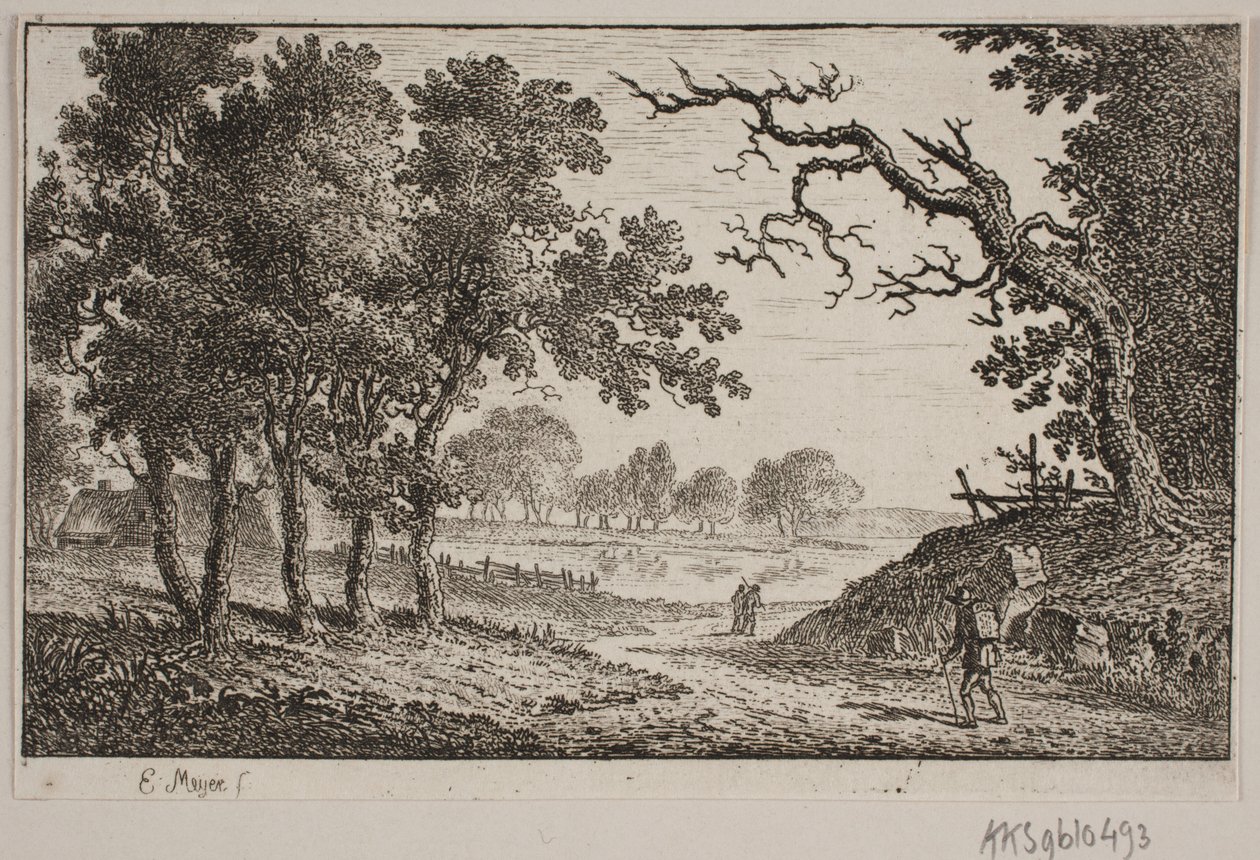 Landskap med en innsjø i bakgrunnen av Elias Meyer