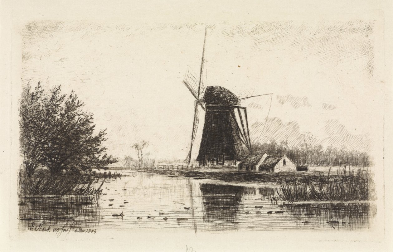 Vindmølle i Baambrugge av Elias Stark