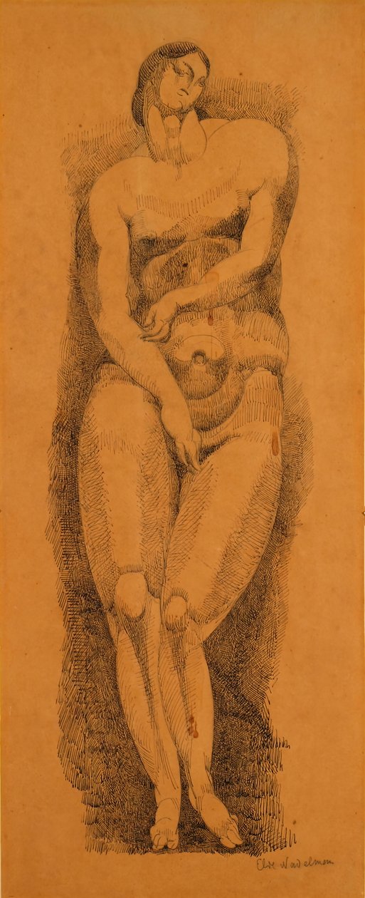 Stående naken kvinne, ca. 1909. av Elie Nadelman