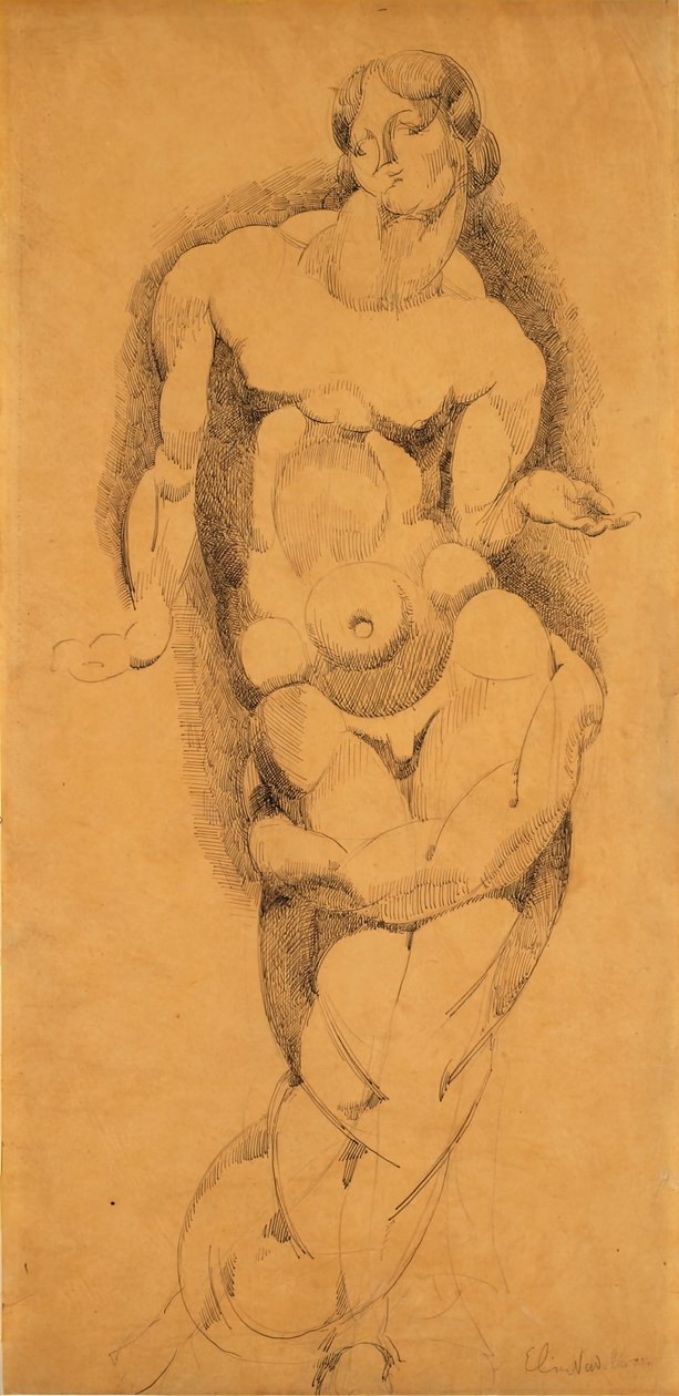 Stående naken mann, ca. 1909. av Elie Nadelman