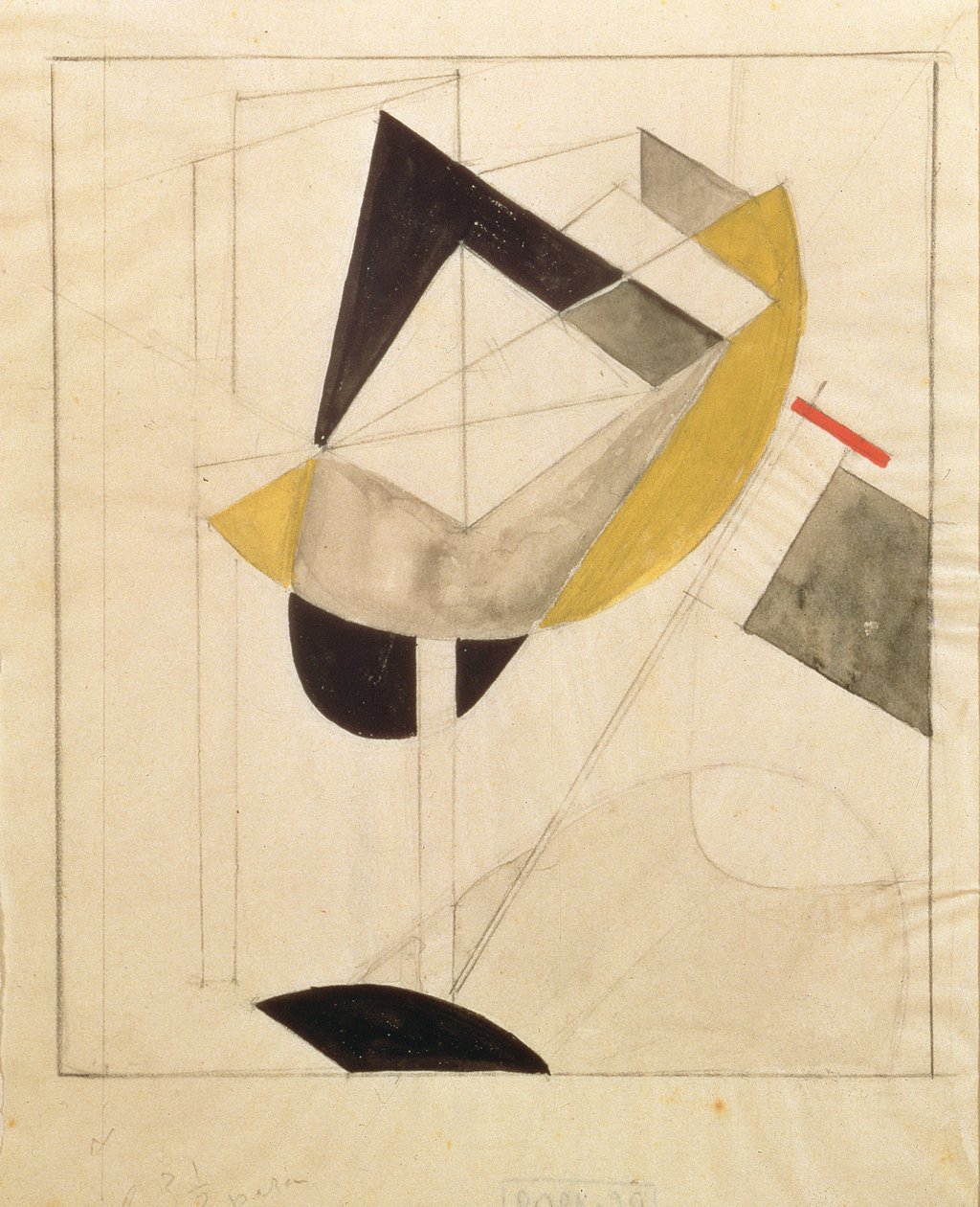 Proun 19, 1920 (blyant og wc på papir) av Eliezer Markowich Lissitzky
