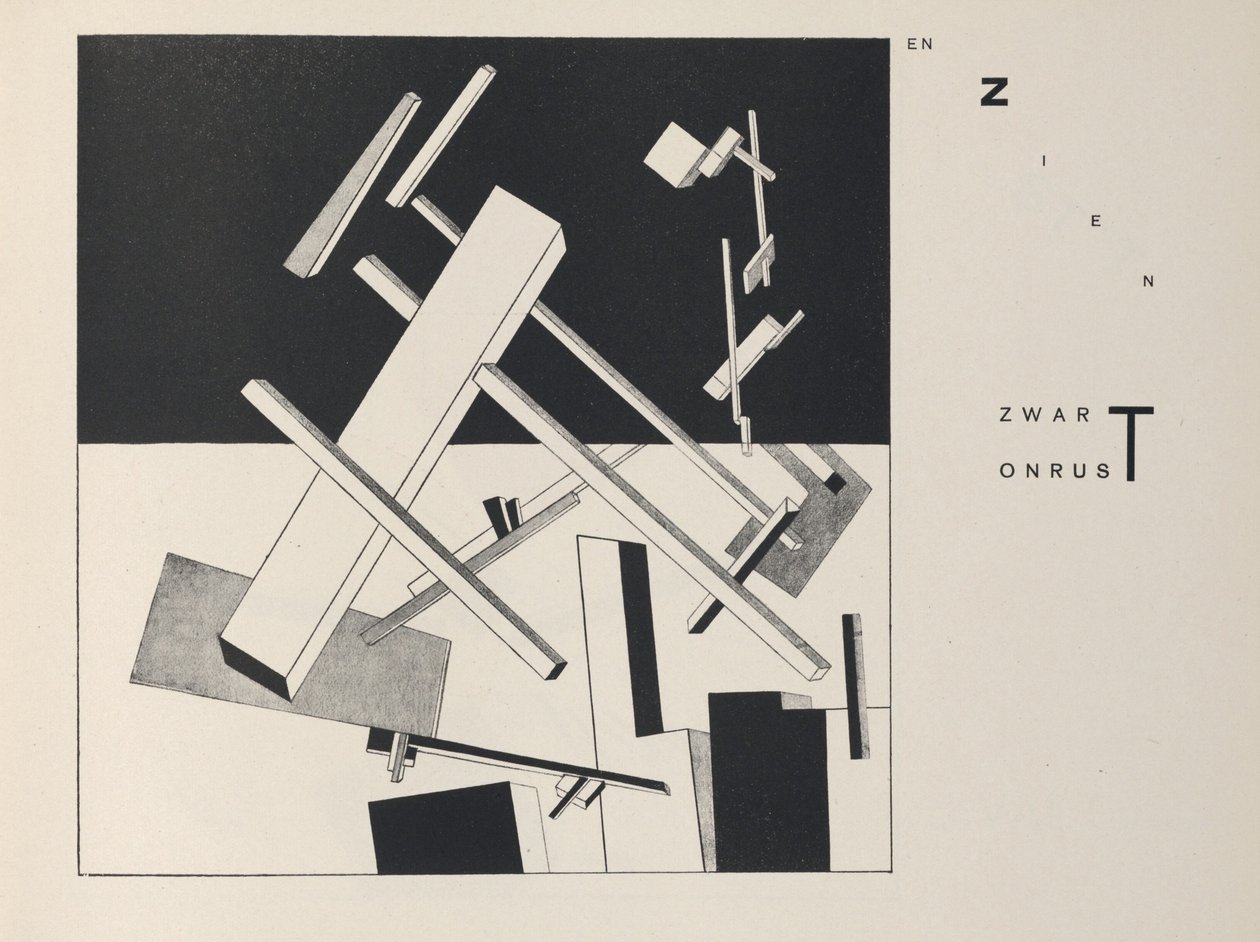 Om to kvadrater, 1922. av Eliezer Markowich Lissitzky