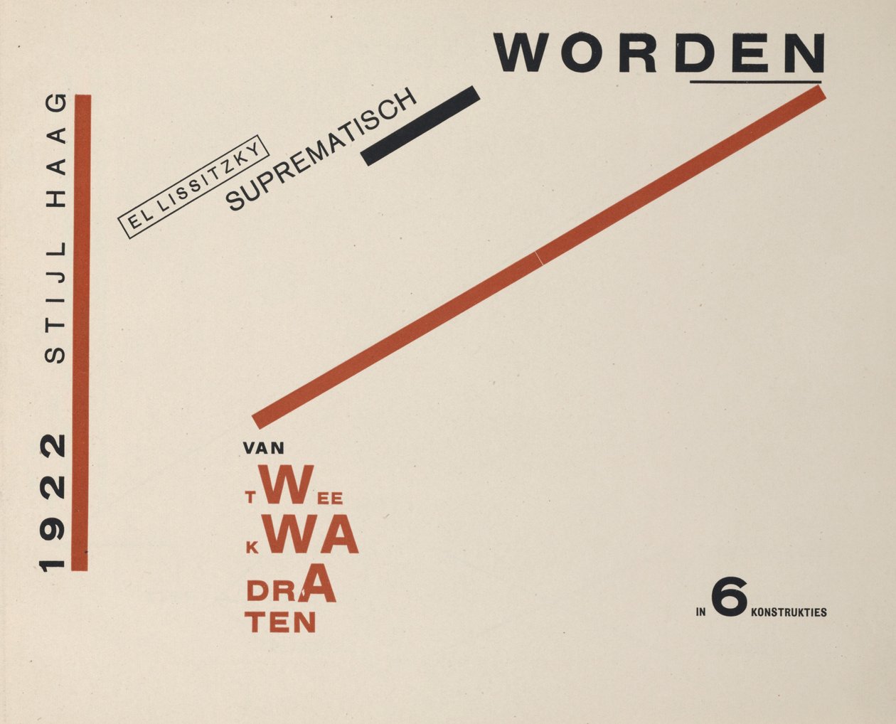 Om to kvadrater, 1922. av Eliezer Markowich Lissitzky